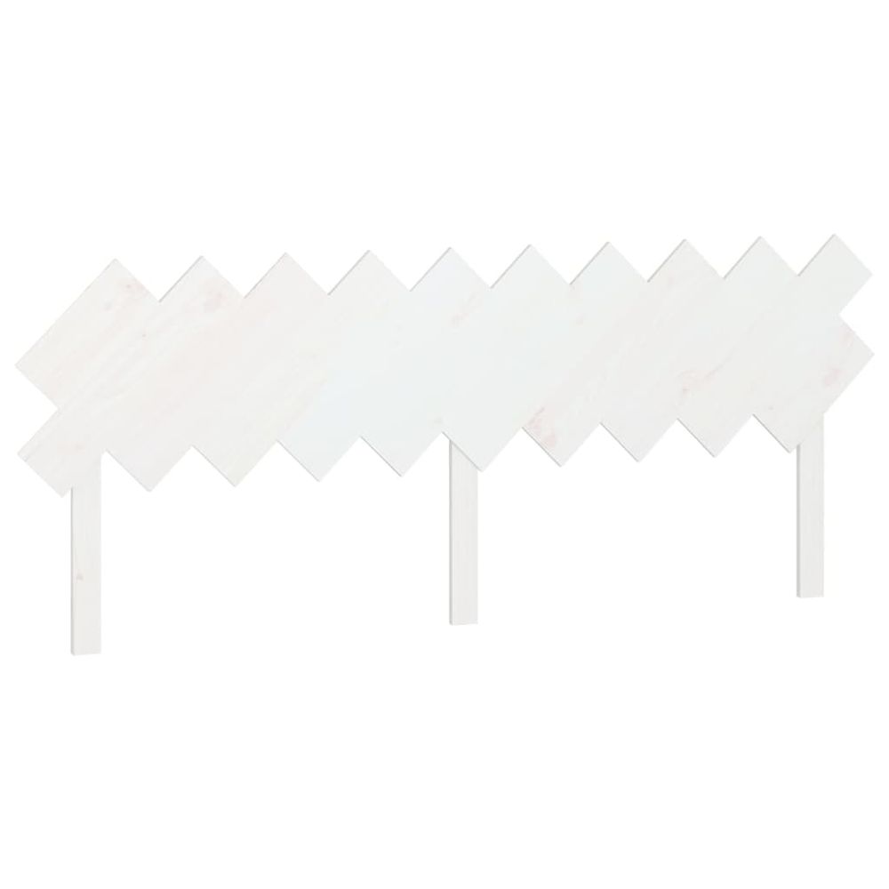 Vidaxl Čelo postele biele 196x3x80,5 cm masívna borovica